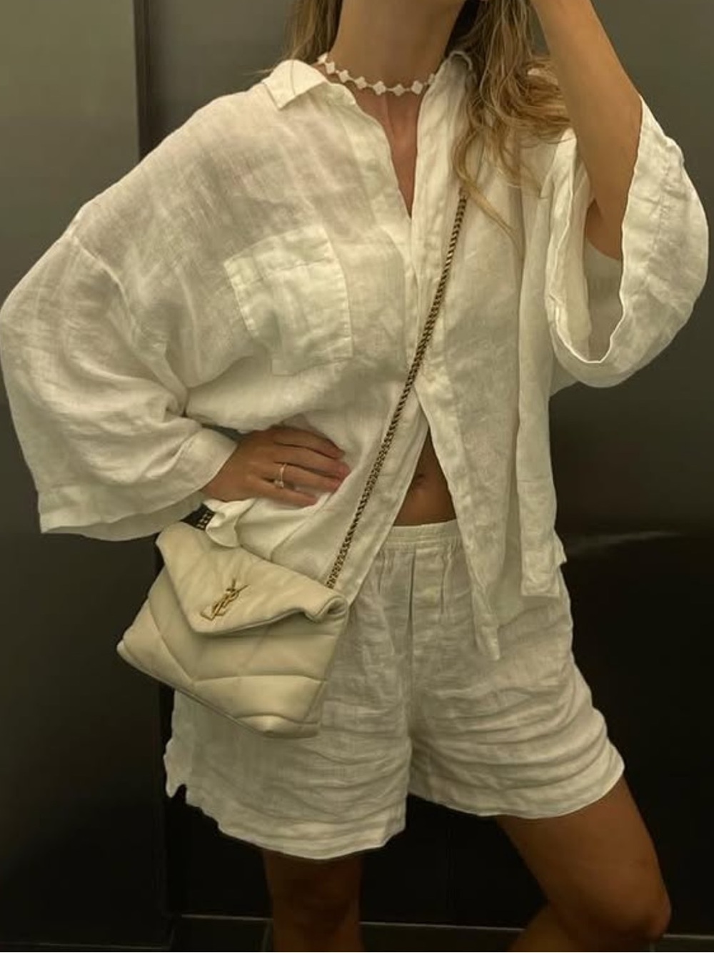 Zara White Linen set